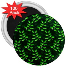 Branches Nature Green Leaves Sheet 3  Magnets (100 Pack) by Ravend