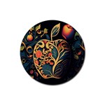 Ai Generated Apple Foliage Rubber Round Coaster (4 pack)
