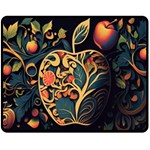 Ai Generated Apple Foliage One Side Fleece Blanket (Medium)