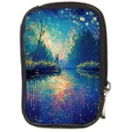 Oil Painting Night Scenery Fantasy Compact Camera Leather Case Front