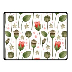 Poppies Red Poppies Red Flowers One Side Fleece Blanket (small)