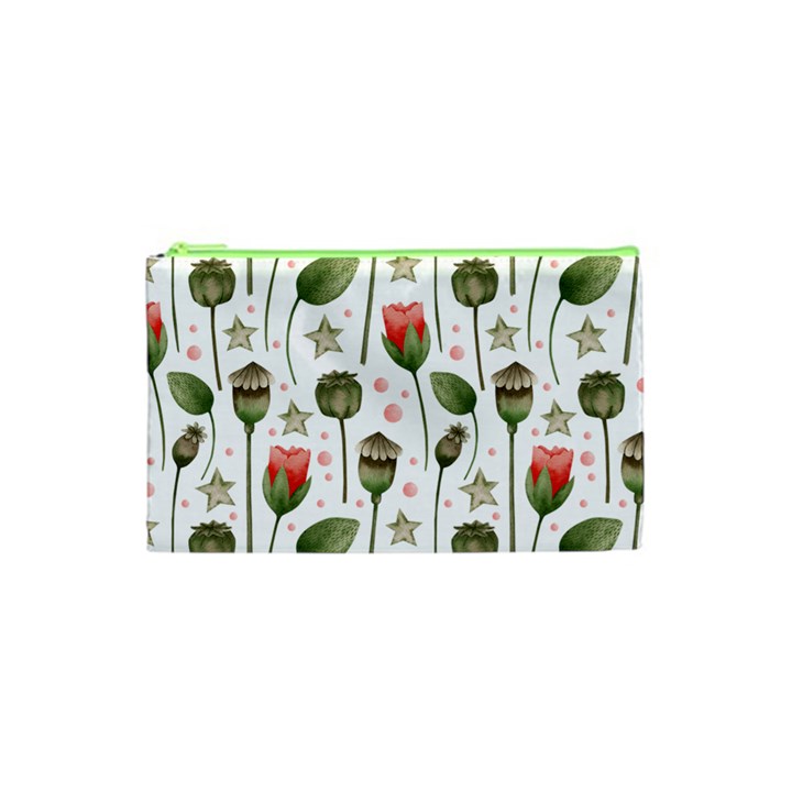 Poppies Red Poppies Red Flowers Cosmetic Bag (XS)