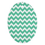 Chevron Pattern Gifts Ornament (Oval) Front