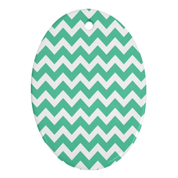 Chevron Pattern Gifts Ornament (Oval)