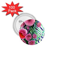 Adorned Watercolor Flowers 1 75  Buttons (100 Pack)  by GardenOfOphir