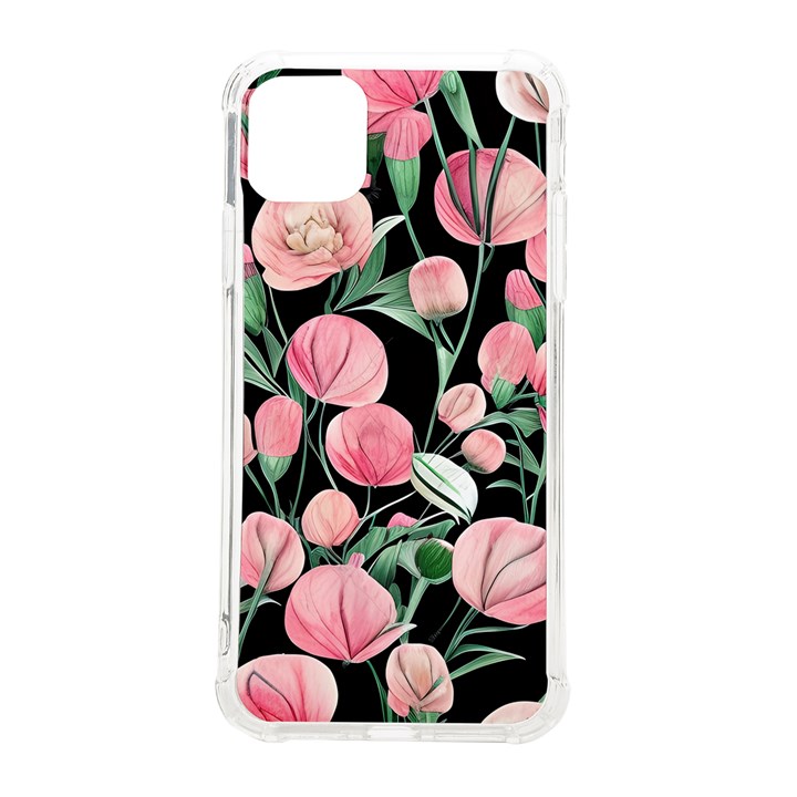 Boho Watercolor Botanical Flowers iPhone 11 Pro Max 6.5 Inch TPU UV Print Case