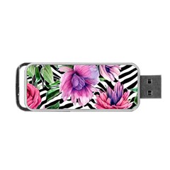 Classy And Chic Watercolor Flowers Portable Usb Flash (two Sides) by GardenOfOphir