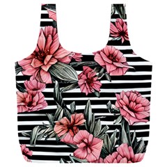 Country-chic Watercolor Flowers Full Print Recycle Bag (xxl) by GardenOfOphir