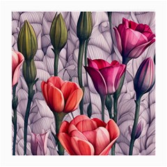 Color-infused Watercolor Flowers Medium Glasses Cloth (2 Sides) by GardenOfOphir