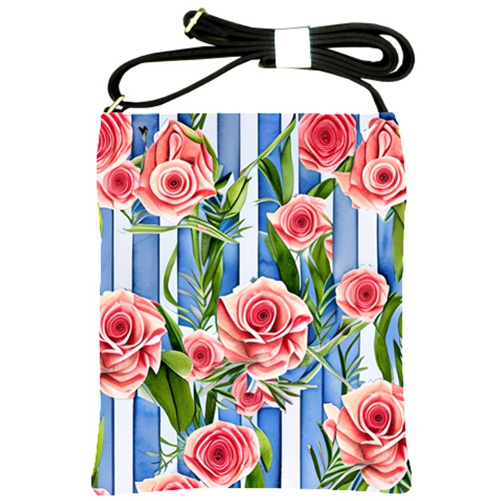 Chic watercolor flowers Shoulder Sling Bag