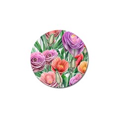Captivating Watercolor Flowers Golf Ball Marker (10 Pack) by GardenOfOphir