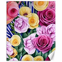 Cherished Watercolor Flowers Canvas 16  X 20  by GardenOfOphir