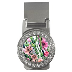 Sumptuous Watercolor Flowers Money Clips (cz)  by GardenOfOphir