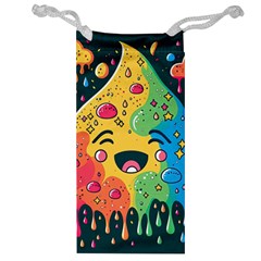 Rainbows Drip Dripping Paint Happy Jewelry Bag by Ravend