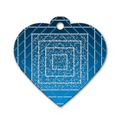 Network Social Abstract Dog Tag Heart (two Sides)