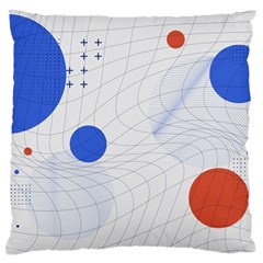 Computer Network Technology Digital Science Fiction Large Premium Plush Fleece Cushion Case (one Side) by Ravend