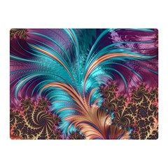 Feather Fractal Artistic Design Conceptual Premium Plush Fleece Blanket (mini) by Ravend