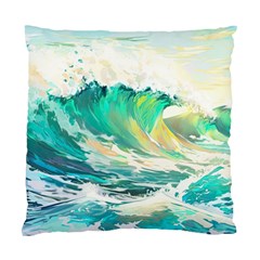 Ai Generated Waves Ocean Sea Tsunami Nautical Art Standard Cushion Case (one Side) by Ravend