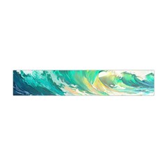 Ai Generated Waves Ocean Sea Tsunami Nautical Art Premium Plush Fleece Scarf (mini) by Ravend