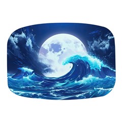 Ai Generated Waves Ocean Sea Tsunami Nautical Blue Mini Square Pill Box by Ravend