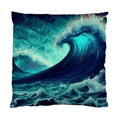 Ai Generated Waves Ocean Sea Tsunami Nautical Fantasy Standard Cushion Case (one Side)