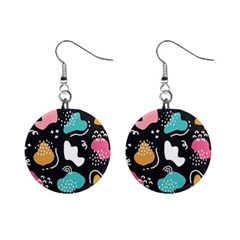 Art Pattern Design Background Print Mini Button Earrings