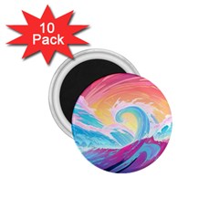 Ai Generated Waves Ocean Sea Tsunami Nautical 1 75  Magnets (10 Pack) 