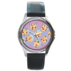 Cookies Chocolate Chips Chocolate Cookies Sweets Round Metal Watch
