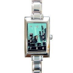 Buildings City Urban Destruction Background Rectangle Italian Charm Watch