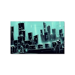 Buildings City Urban Destruction Background Sticker Rectangular (100 Pack) by Ravend