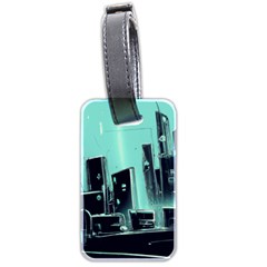 Buildings City Urban Destruction Background Luggage Tag (two Sides)