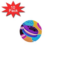 Cookies Chocolate Cookies Sweets Snacks Baked Goods Food 1  Mini Buttons (10 Pack)  by Ravend