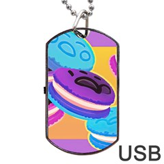Cookies Chocolate Cookies Sweets Snacks Baked Goods Food Dog Tag Usb Flash (two Sides) by Ravend