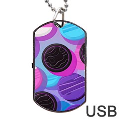 Cookies Chocolate Cookies Sweets Snacks Baked Goods Dog Tag Usb Flash (two Sides) by Ravend