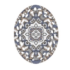 Flower Art Decorative Mandala Pattern Ornamental Ornament (oval Filigree)