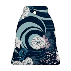 Flowers Pattern Floral Ocean Abstract Digital Art Bell Ornament (two Sides)