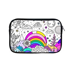 Rainbow Fun Cute Minimal Doodle Drawing Art Apple Macbook Pro 13  Zipper Case