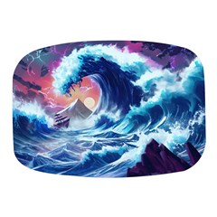 Storm Tsunami Waves Ocean Sea Nautical Nature Mini Square Pill Box by Ravend