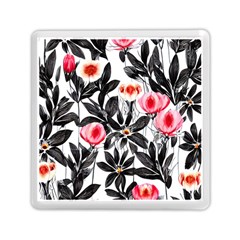Beautiful Elegant Botanical Flowers Memory Card Reader (square) by GardenOfOphir