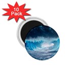 Thunderstorm Storm Tsunami Waves Ocean Sea 1.75  Magnets (10 pack) 