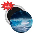 Thunderstorm Storm Tsunami Waves Ocean Sea 2.25  Magnets (10 pack) 