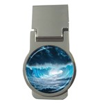 Thunderstorm Storm Tsunami Waves Ocean Sea Money Clips (Round) 