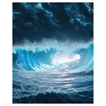 Thunderstorm Storm Tsunami Waves Ocean Sea Drawstring Bag (Small)