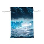 Thunderstorm Storm Tsunami Waves Ocean Sea Lightweight Drawstring Pouch (S)