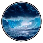 Thunderstorm Storm Tsunami Waves Ocean Sea Wireless Fast Charger(Black)