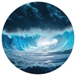 Thunderstorm Storm Tsunami Waves Ocean Sea Round Trivet