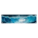 Thunderstorm Storm Tsunami Waves Ocean Sea Banner and Sign 4  x 1 