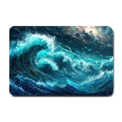 Thunderstorm Tsunami Tidal Wave Ocean Waves Sea Small Doormat by Ravend