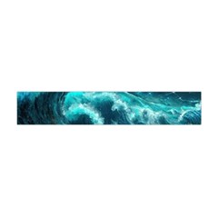 Thunderstorm Tsunami Tidal Wave Ocean Waves Sea Premium Plush Fleece Scarf (mini) by Ravend