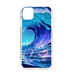 Tsunami Tidal Wave Ocean Waves Sea Nature Water Blue Iphone 11 Tpu Uv Print Case by Ravend